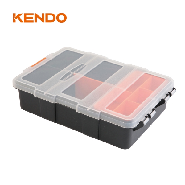 Hộp nhựa đựng đồ nghề 9 ngăn kích thước 15.5 x 22 x 6 cm Kendo - 90234