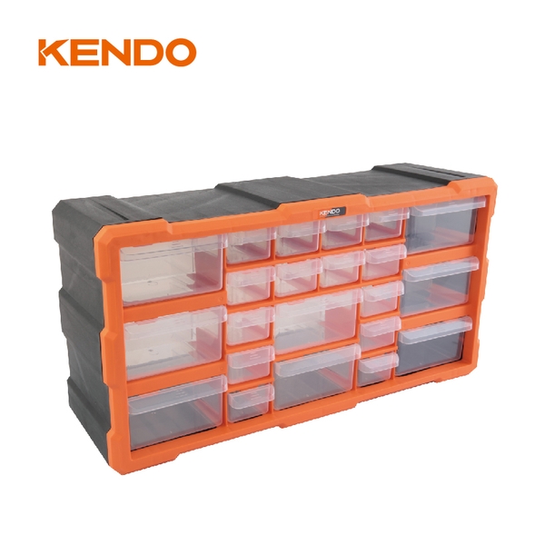 Tủ nhựa đựng linh kiện 22 ngăn kích thước 49.5 x 16 x 25.5 cm Kendo - 90247