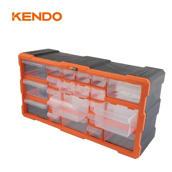 Tủ nhựa đựng linh kiện 22 ngăn kích thước 49.5 x 16 x 25.5 cm Kendo - 90247