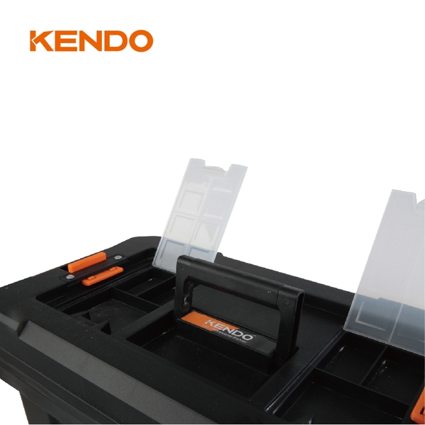 Hộp nhựa đựng dụng cụ có bánh xe kích thước 60 × 30 × 39 cm Kendo - 90274