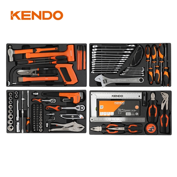 Bộ dụng cụ  tủ 5 ngăn kéo 113 chi tiết Kendo - 90322
