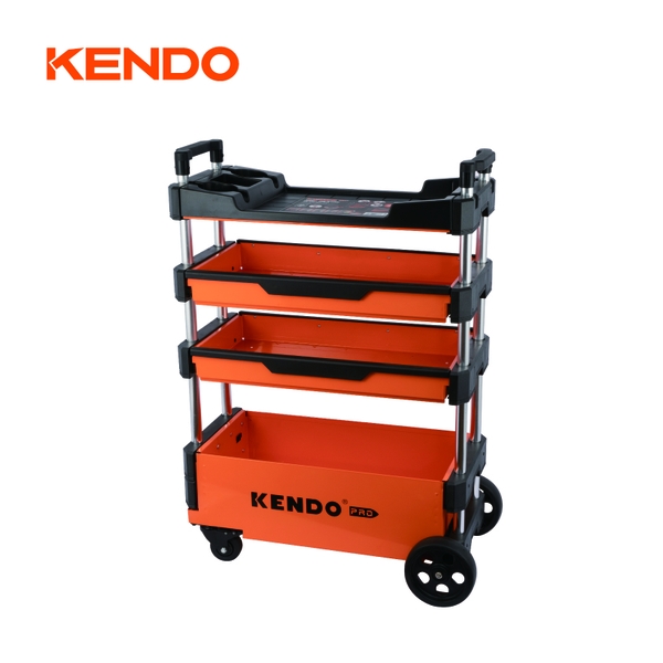 Xe đẩy dụng cụ gấp gọn kích thước 70 × 38 × 53.5 / 90 cm Kendo - 90333
