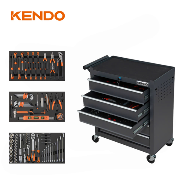 Bộ dụng cụ  tủ 5 ngăn kéo 145 chi tiết Kendo - 90323