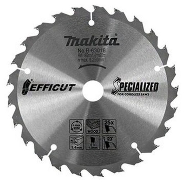 Lưỡi cưa gỗ hợp kim Efficut 25 răng 165x1.4x20mm Makita B-63018