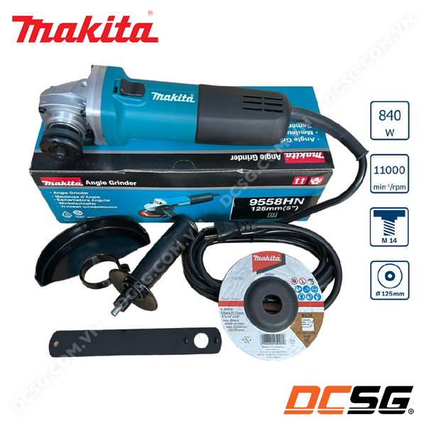 Máy mài góc 125mm dùng điện 840W Makita 9558HN