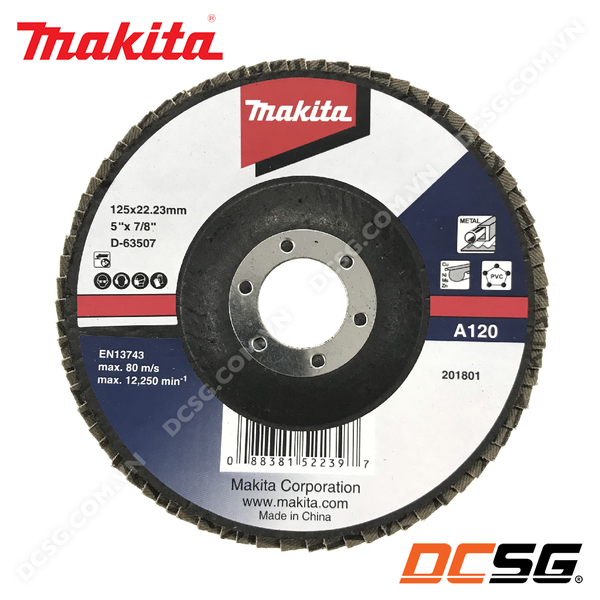 Đĩa nhám xếp sợi thủy tinh 125x22.23mm Makita