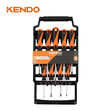 Bộ tua vít 9 cái với giá treo bằng nhựa - 20214 Kendo