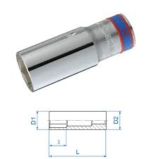 Đầu tuýp đen dài 38mm 3/4