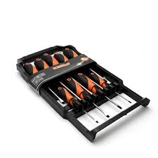 Bộ tua vít 9 cái với giá treo bằng nhựa - 20214 Kendo