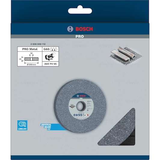 Đá mài GSM200 200x25x32mm mịn hạt 60 Bosch 2608600112