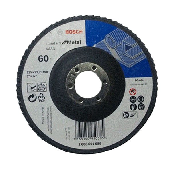 Đĩa nhám xếp Alox P60x100mm Bosch 2608601676