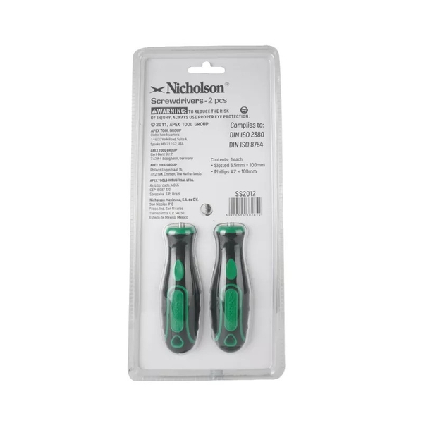 Bộ tuốt nơ vít (2 cây) Nicholson SS2012