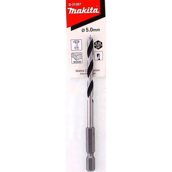 Combo 06 mũi khoan gỗ chân lục giác 3-10mm Makita