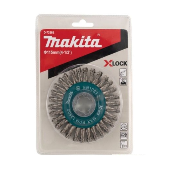 Chổi xoắn tròn (sợi nhỏ) 115mm Inox/ Xlock Makita D-73368
