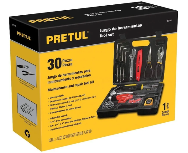 Bộ đồ nghề 30 chi tiết Pretul 22988