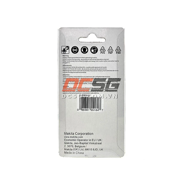 Mũi phay vát cạnh xiên ổ bi 1/4