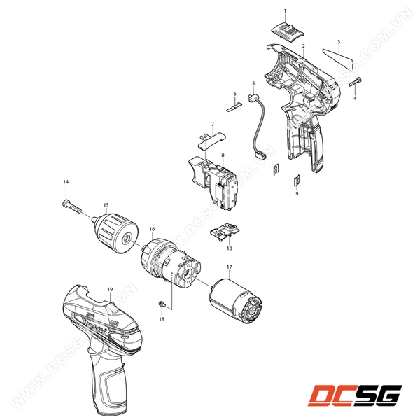 Phụ tùng thay thế chính hãng Makita DF330D