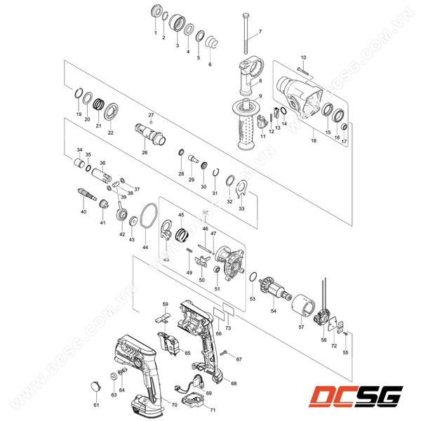 Phụ tùng thay thế chính hãng Makita DGA417