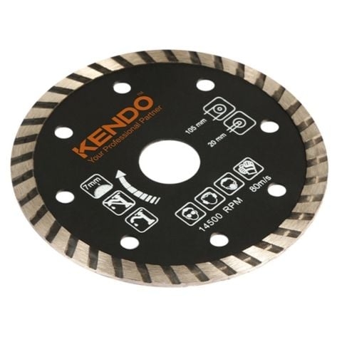 Đĩa cắt kim cương vành Turbo 125×22.23/20/16mm Kendo 61212112