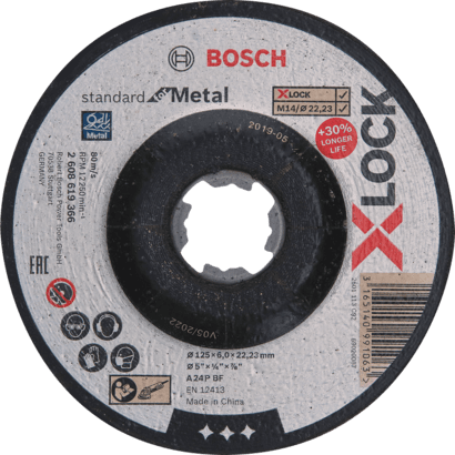 Đĩa mài X-LOCK Standard for Metal Bosch 2608619365