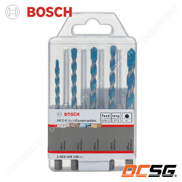 Bộ mũi khoan đa năng chuôi lục giác Hex-9 Bosch 2608589530