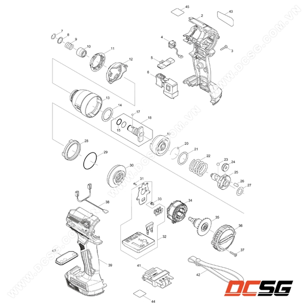 Phụ tùng thay thế chính hãng Makita DTD171