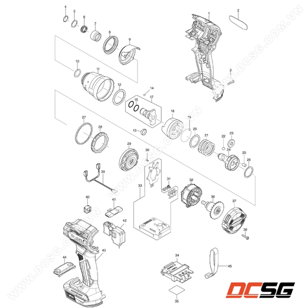 Phụ tùng thay thế chính hãng Makita DTD172