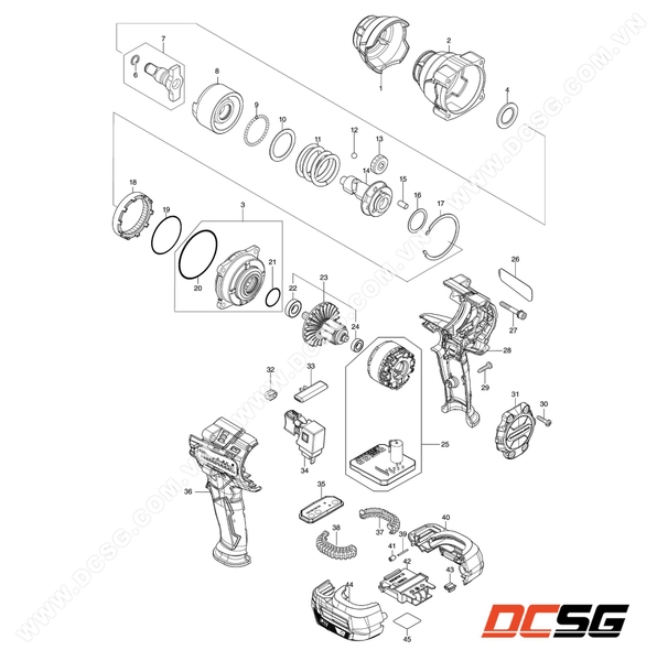 Giảm chấn DTW1001/ DTW1002/ DTW700 Makita 424773-5