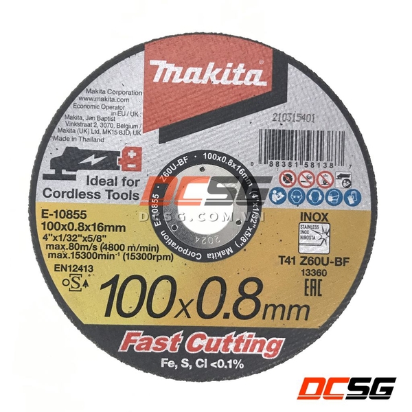 Đá cắt mỏng 100-125mm x 0.8mm Fast Cutting Makita (chọn phân loại)