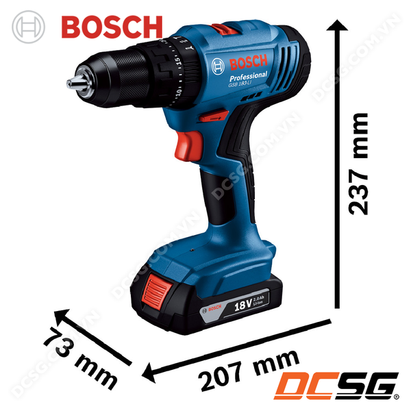 Máy khoan động lực dùng pin 18V GSB 183-LI (2 pin) Bosch 06019K91K0