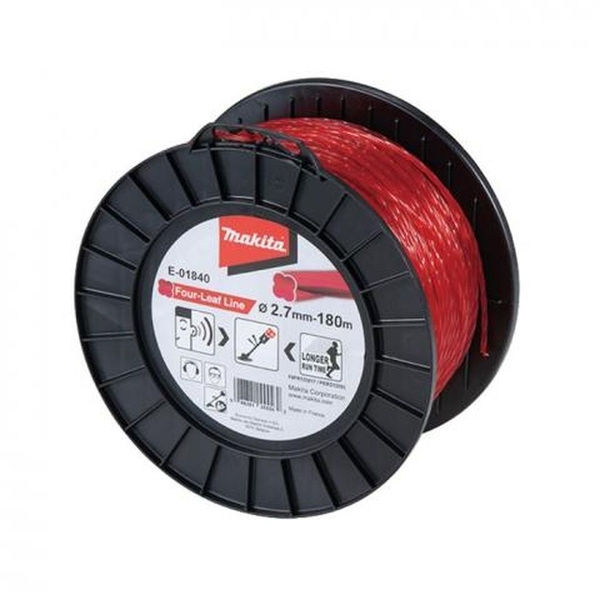 Dây cước cắt cỏ, đỏ 180Mx2.7mm Makita E-01840 (Bán lẻ theo mét)