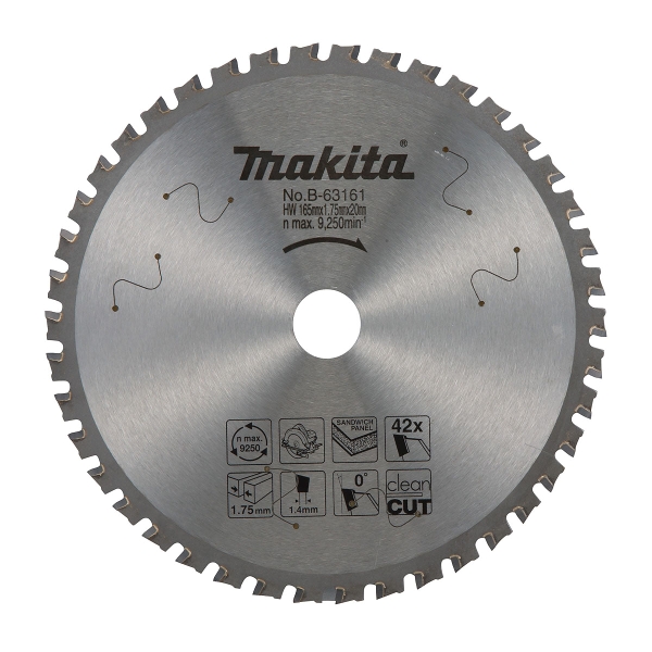 Lưỡi cắt hợp kim 165x20x42T B-63161 Makita
