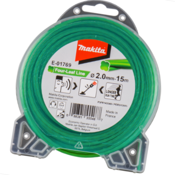 Dây cước cắt cỏ, xanh lá 15Mx2.0mm Makita E-01769