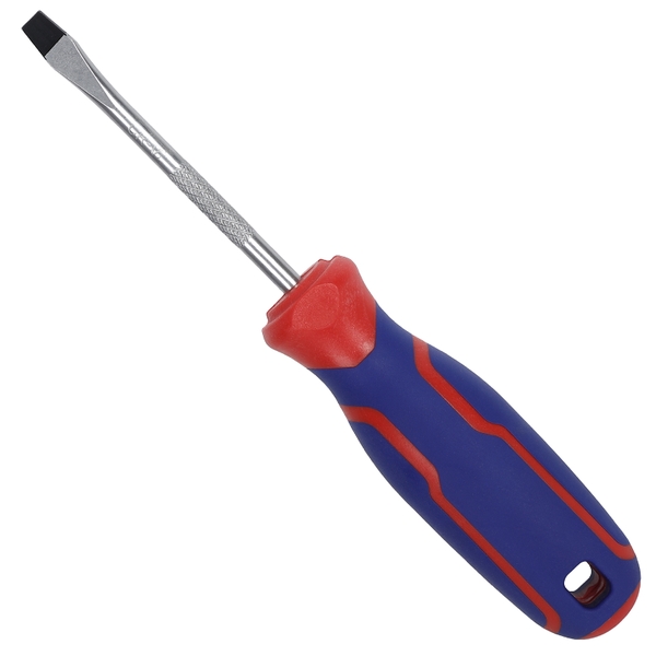 Tua vít đầu dẹt, tay cầm bọc nhựa cao su 3 màu, chống trơn trượt kích thước 3x75mm, thép hợp kim CR-V Workpro WP221013