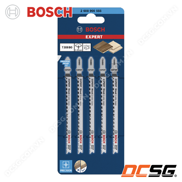 Lưỡi cưa lọng cắt lượn gỗ dòng EXPERT T308BO Bosch 2608900555