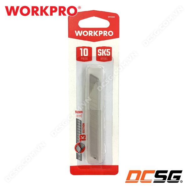 Dao rọc giấy bằng nhôm, chiều rộng lưỡi dao 9mm Workpro