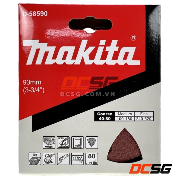 Giấy chà nhám tam giác 93mm cho máy cắt rung Makita (chọn độ hạt)