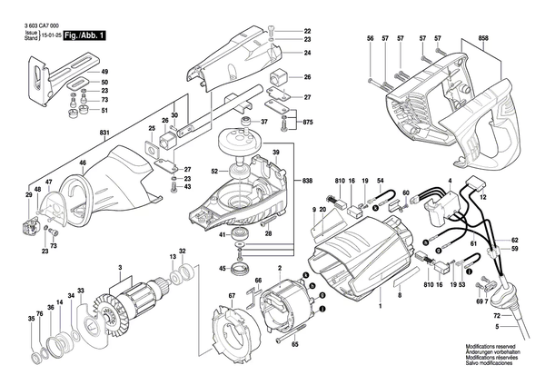 Thanh cữ chặn GSA1100E Bosch 2610956898