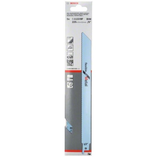 Lưỡi cưa kiếm cắt sắt 225x19x0.9mm S1122BF Bosch 2 608 656 019 (01 lưỡi)