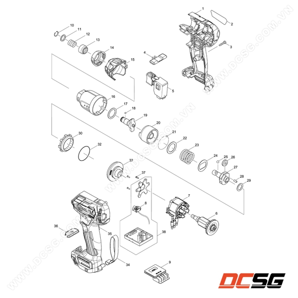 Phụ tùng thay thế chính hãng Makita TD111D