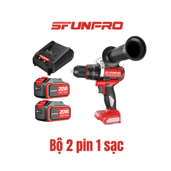 Máy Khoan Dùng Pin 20V/4.0Ah 13mm 3 Chức Năng  SFUNPRO DCD13A