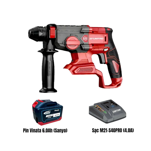 Máy Khoan Đục Bê Tông 20V/4.0Ah SFUNPRO DCD26A