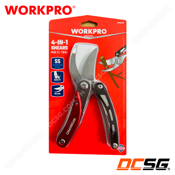 Kéo làm vườn đa năng 4 trong 1 Workpro WP382005