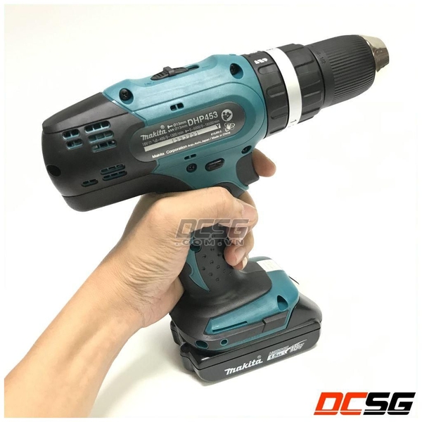 Máy khoan búa, vặn vít 13/36/13mm dùng pin 18V Makita DHP453SYX1