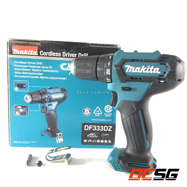 Máy khoan, vặn vít 10/21mm dùng pin 12Vmax Makita DF333DZ (không pin sạc)