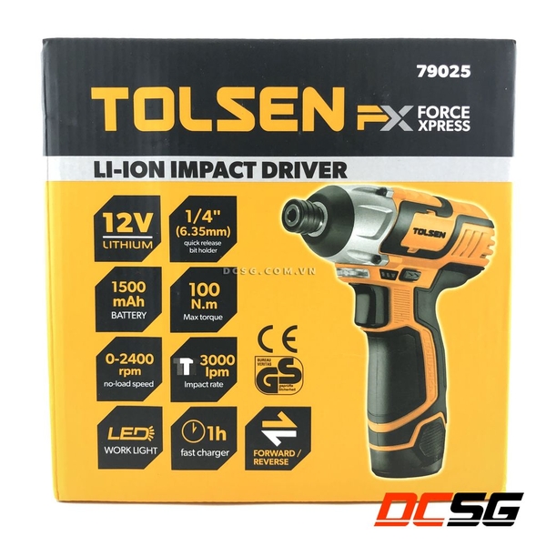 Máy khoan, vặn vít 100 N.m dùng pin 12V Tolsen 79025