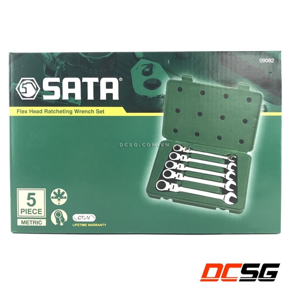 Bộ cờ lê lắc léo tự động 10-14mm Sata 09082 (5 chi tiết)