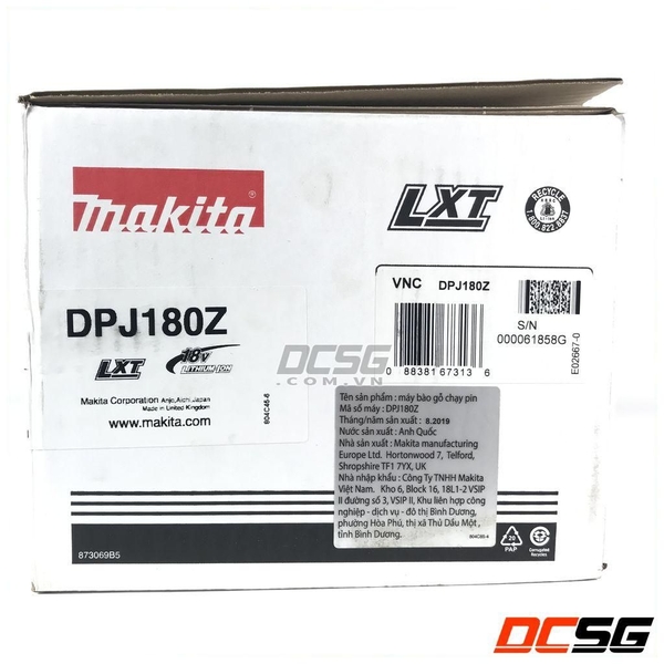 Máy ghép mộng gỗ 100mm dùng pin 18V Makita DPJ180Z (không pin sạc)