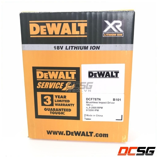 Máy vặn vít 170N.m dùng pin 20Vmax Dewalt DCF787N-KR (không pin sạc)