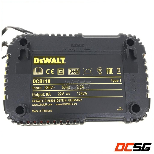 Bộ sạc nhanh 18V/ 54V  Dewalt DCB118-GB